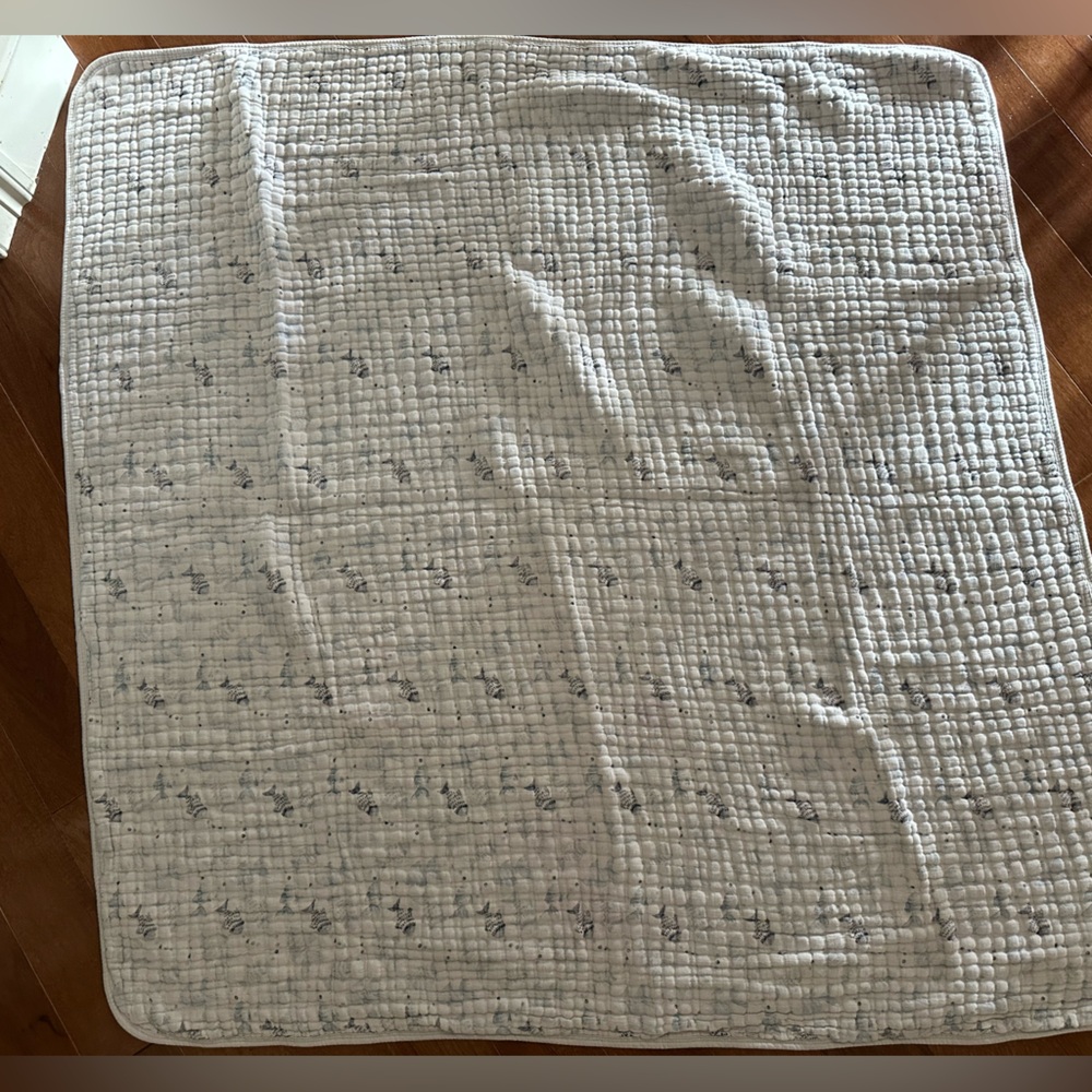 Soft Cream Quilted Blanket for Kids